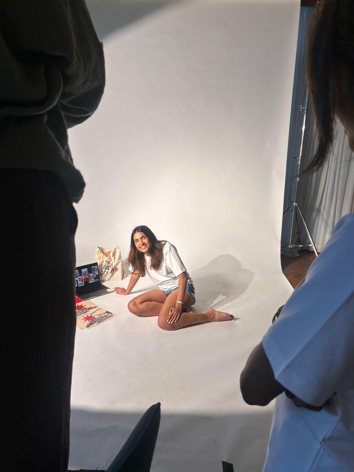 Behind the scenes on the MAE content shoot at the studio